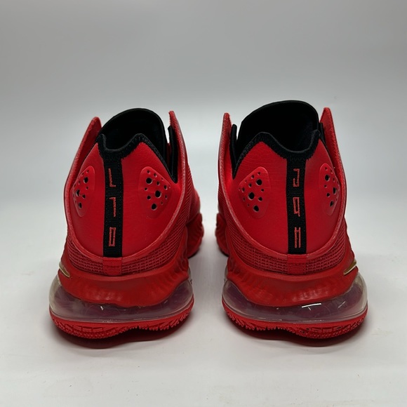 USED Nike LeBron 19 Low Light Crimson Red Basketball Shoes DO9829-600 No Box - Picture 8 of 8